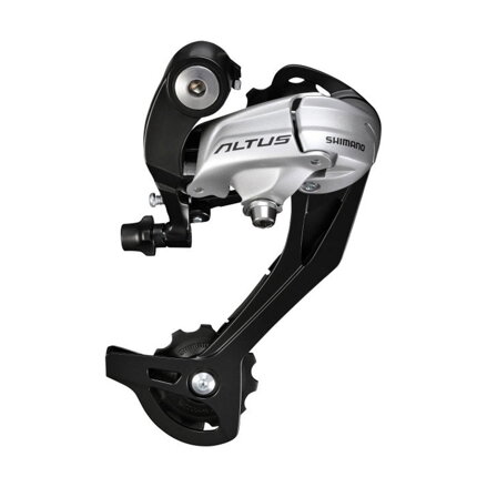 SHIMANO Prehadzovačka Altus RD-M370 9-k. strieborná super dlhé ramienko