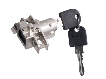 AXA Bosch 2 Downtube Battery Lock & Removeable Key - Strieborná