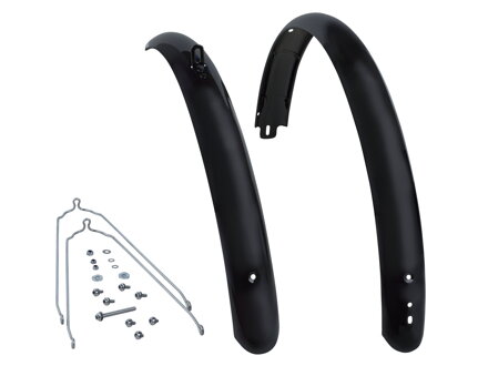 Electra Townie Original 7D EQ Step-Thru Fender Set - Čierna