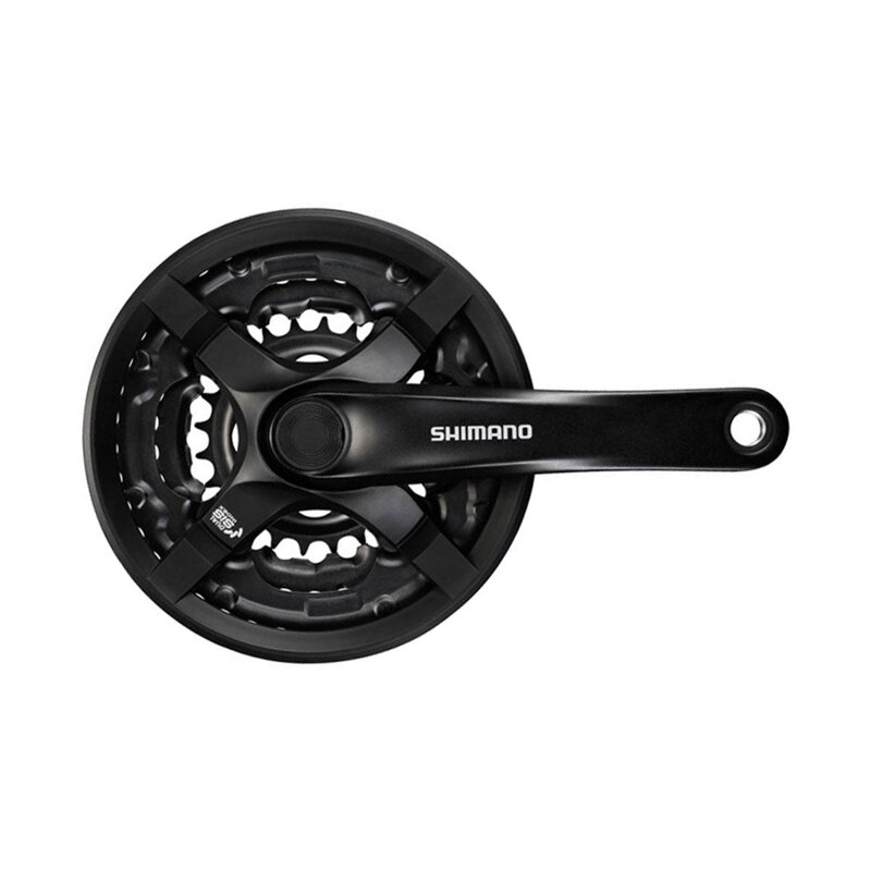 SHIMANO Stred FC-TY501 170mm 48/38/28z. 6/7/8-k. čierny s krytom na štvorhran