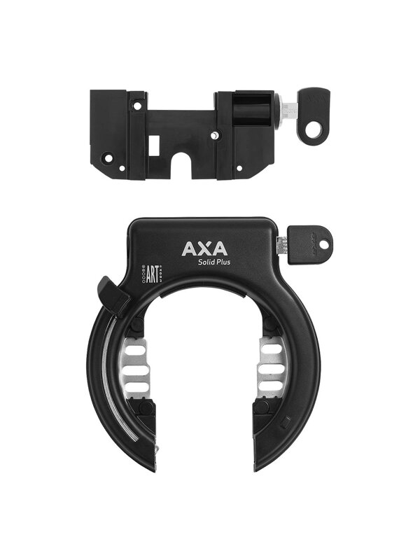 AXA Bosch 2 Rack Battery with Solid-Plus Ring Lock - Čierna